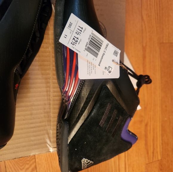 adidas TMAC 3 Restomod Raptors Black Purple Basketball Shos - Picture 4 of 5